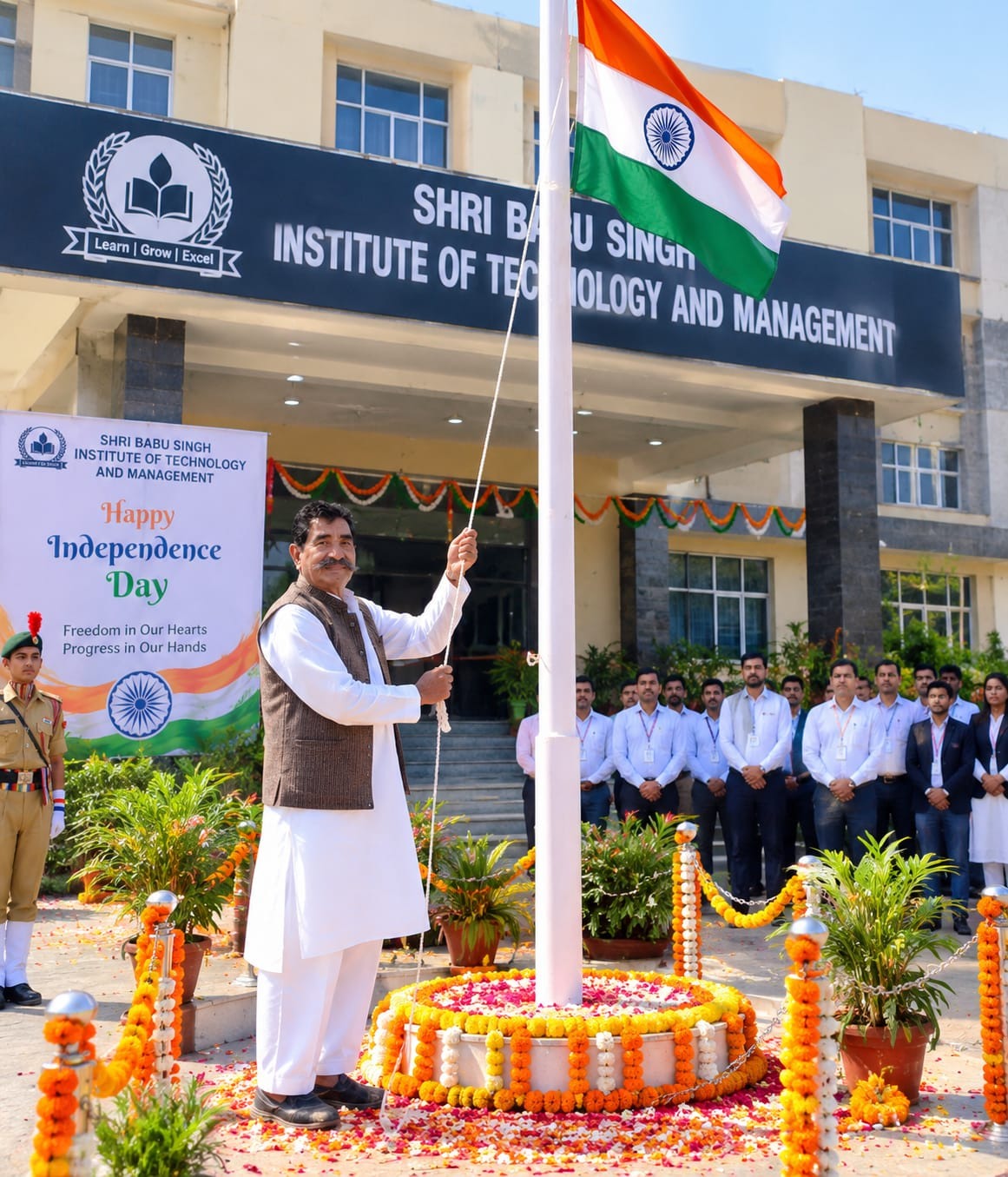 Shri Babu Singh Institute campus and Independence Day celebration